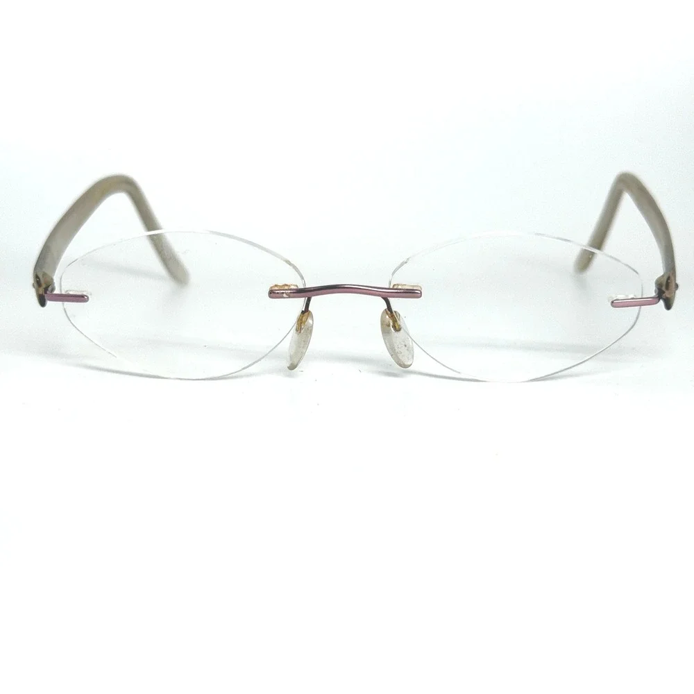Silhouette 7608 40 6057 Rimless Eyeglasses Frames Purple Gold ‎ 47-17-135 22166